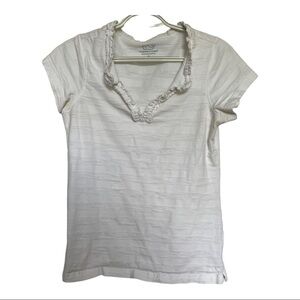 Vineyard Vines Women’s‎ Top White Whale Logo Shirt  Short Sleeve Size S Flawed